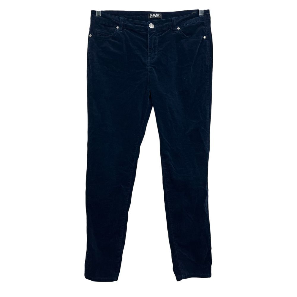 Buffalo David Bitton Women Pants Marvel Stretch Skinny Velvet Navy Size 12/32*